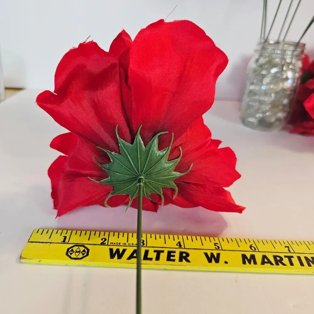 Artificial Red Peony Flower 20 Stems 6 Inch Large Faux Silk Wedding Floral Decor